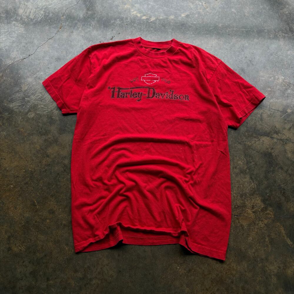 Vintage Y2K Faded Red Harley Davidson T-shirt